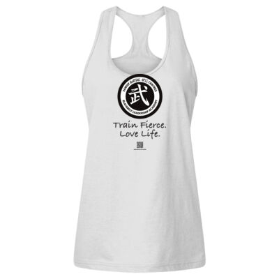 Adult Women's Vest (White) - "Train Fierce, Love Life" Thumbnail